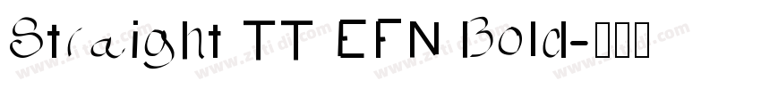 Straight TT EFN Bold字体转换